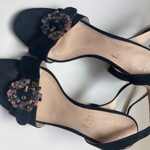 NANETTE LEPORE SUEDE BLOCK HEEL SANDAL SIZE 7